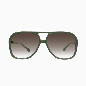 Valley Eyewear - Bang - Army Green w. Gold Metal / Brown Gradient Lens