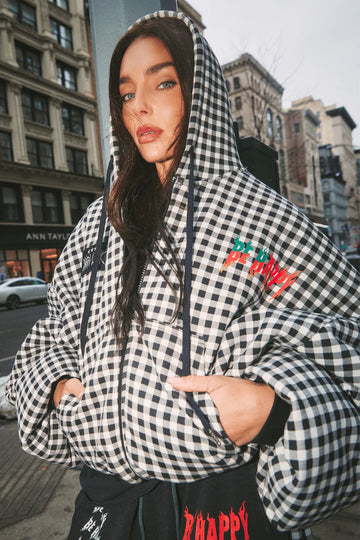 SABBI - The Be Happy Padded Bomber - Gingham