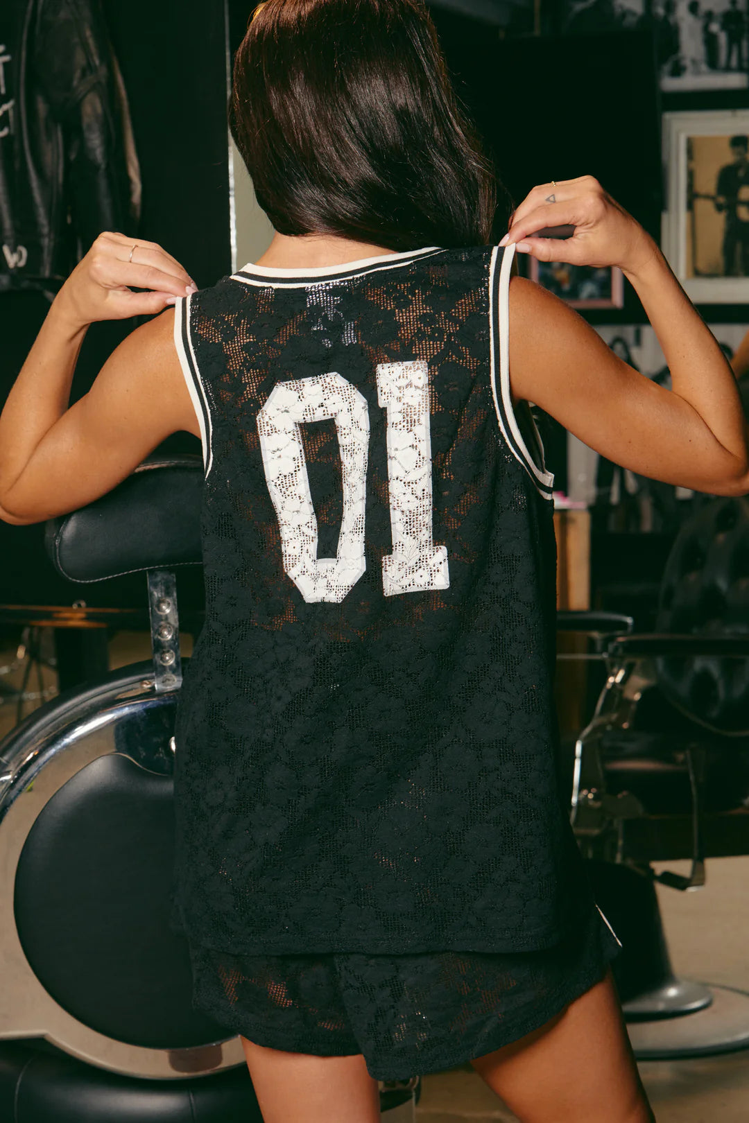 SABBI - The Be Youtiful Lace Singlet - Black