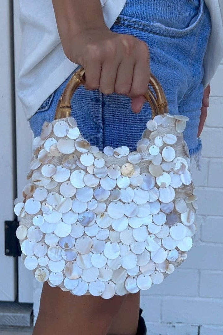 Aelia - The Amalfi Pearl Bamboo Bag