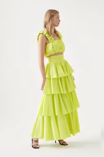 AJE - Kasah Top and Skirt Set - Lime Green