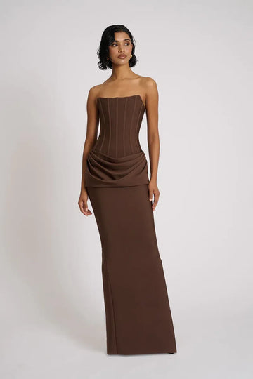 Eliya The Label - Hilda Gown - Chocolate Brown