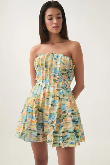 AJE - Hybrid Strapless Mini Dress - Floral Haze