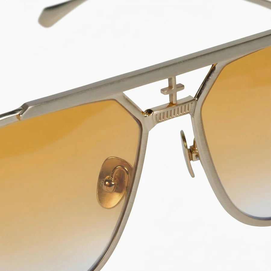 Valley Eyewear - Capita - Brushed Gold Titanium / Orange Gradient Lens