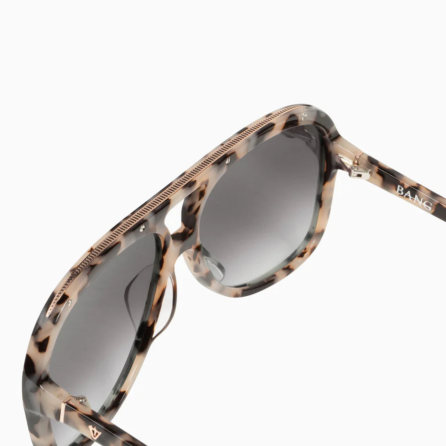Valley Eyewear - Bang - Ivory Tort w. Rose Gold Metal Trim / Black Gradient Lens