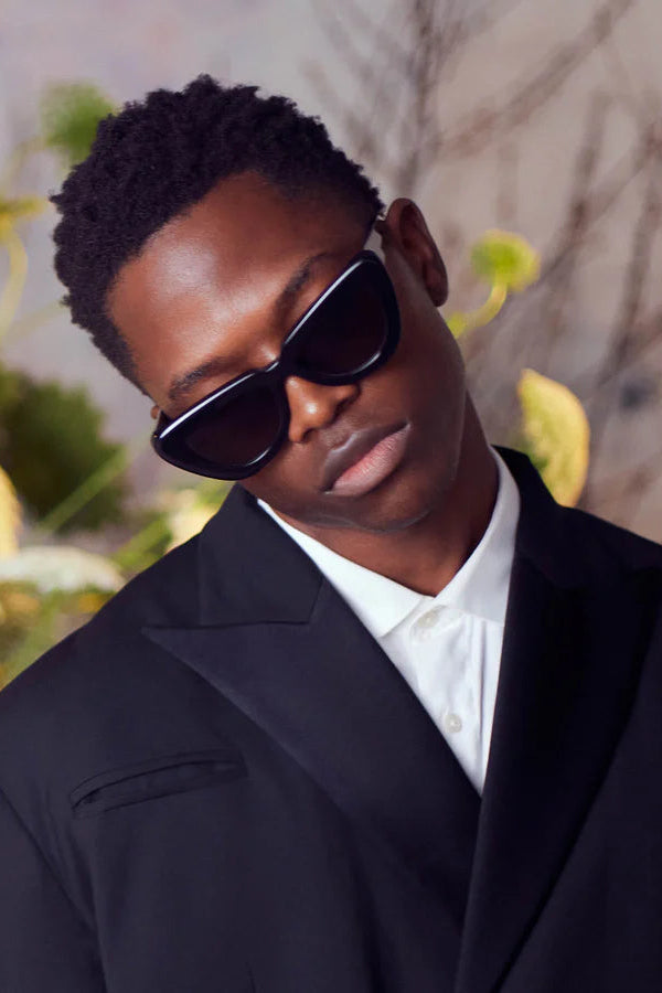 Valley Eyewear - Lafayette - Gloss Black w. Gold Metal / Black Gradient Lens