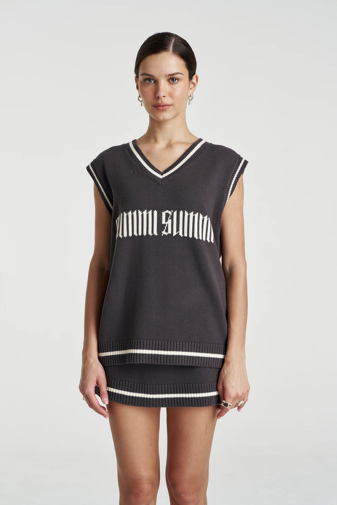 Summi Summi - Knit Vest - Shadow